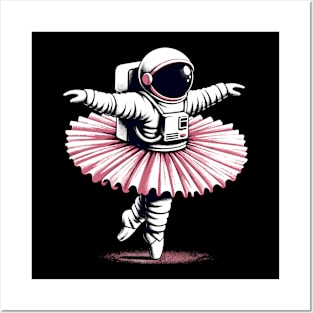 Cute Astronaut in Tutu Ballet Dancing Funny Ballet Posters and Art